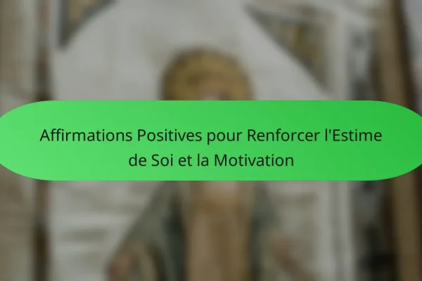 Affirmations Positives pour Renforcer l’Estime de Soi et la Motivation