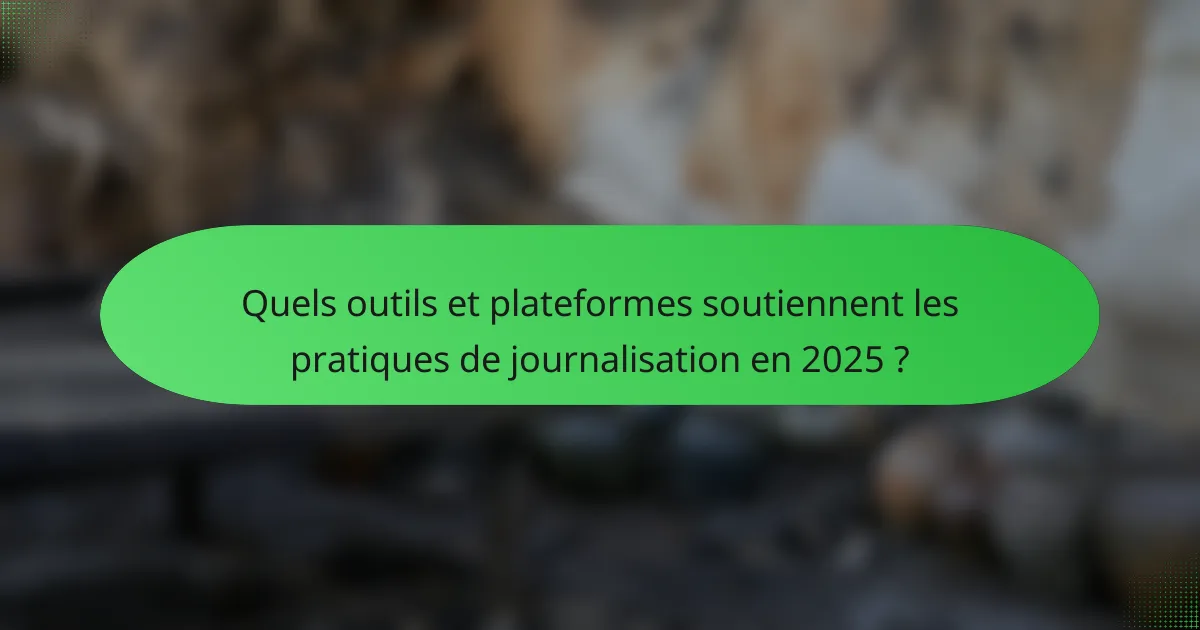 Quels outils et plateformes soutiennent les pratiques de journalisation en 2025 ?
